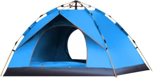 Portable Outdoor Pop up Tent Water-Resistant Portable Instant Campitent for 1-2/3-4 People Family Tent (Blue for 1)