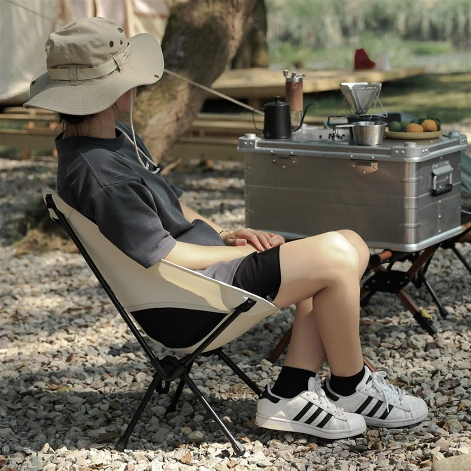 Portable Stool Portable Folding Chair Can Be Stored Fishing Small Stool Painting Sketching Backrest Chair Breathable Mesh Picnic Chair Folding Stool(Gray,14.6 * 13.2 * 34.6in)