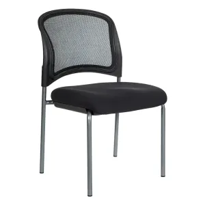 Pro Line II Titanium Finish Black Visitors Chair 86724R-30