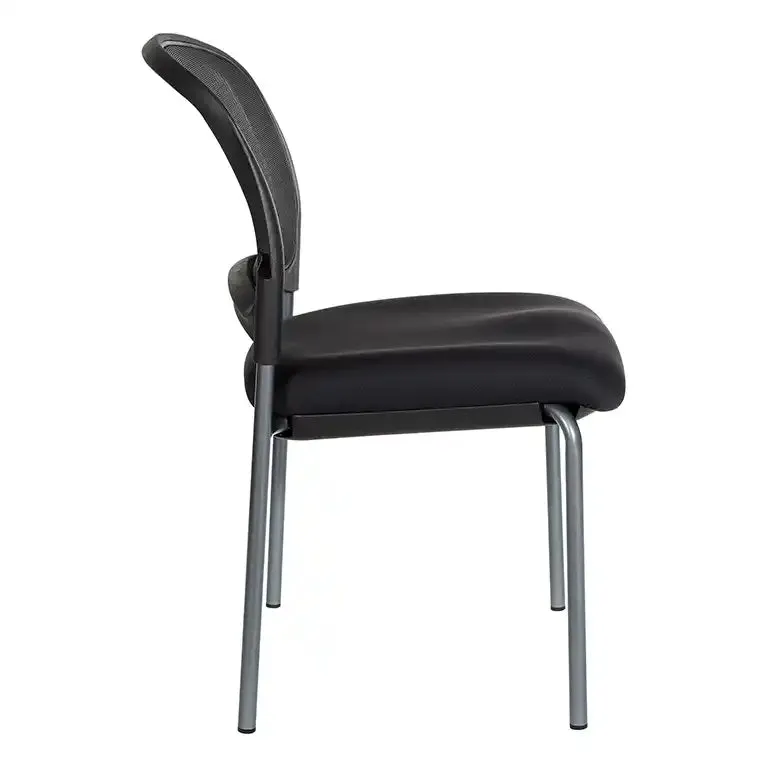 Pro Line II Titanium Finish Black Visitors Chair 86724R-30