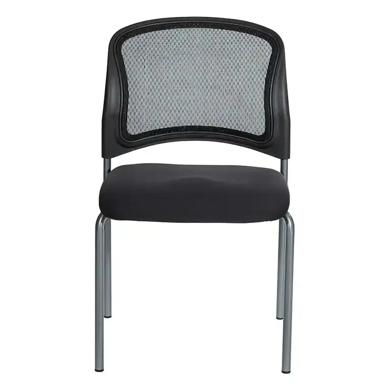 Pro Line II Titanium Finish Black Visitors Chair 86724R-30
