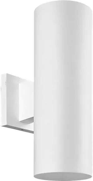 Progress Lighting P5713-30 5in Cylinder Modern Outdoor Wall Lantern Light, 14 Inch Tall, White