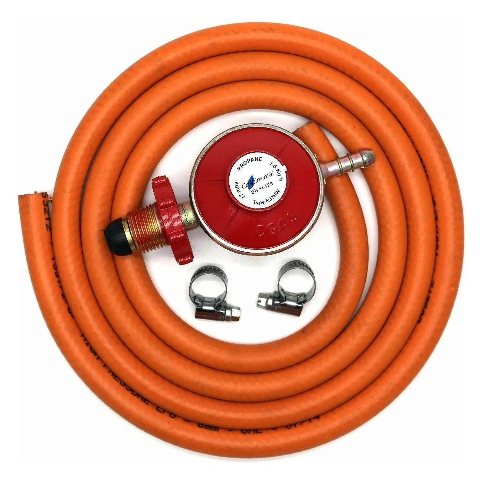 Propane Regulator Hand Wheel & Hose Clip Kit 2 Clips Caravan Gas Bottle Camping