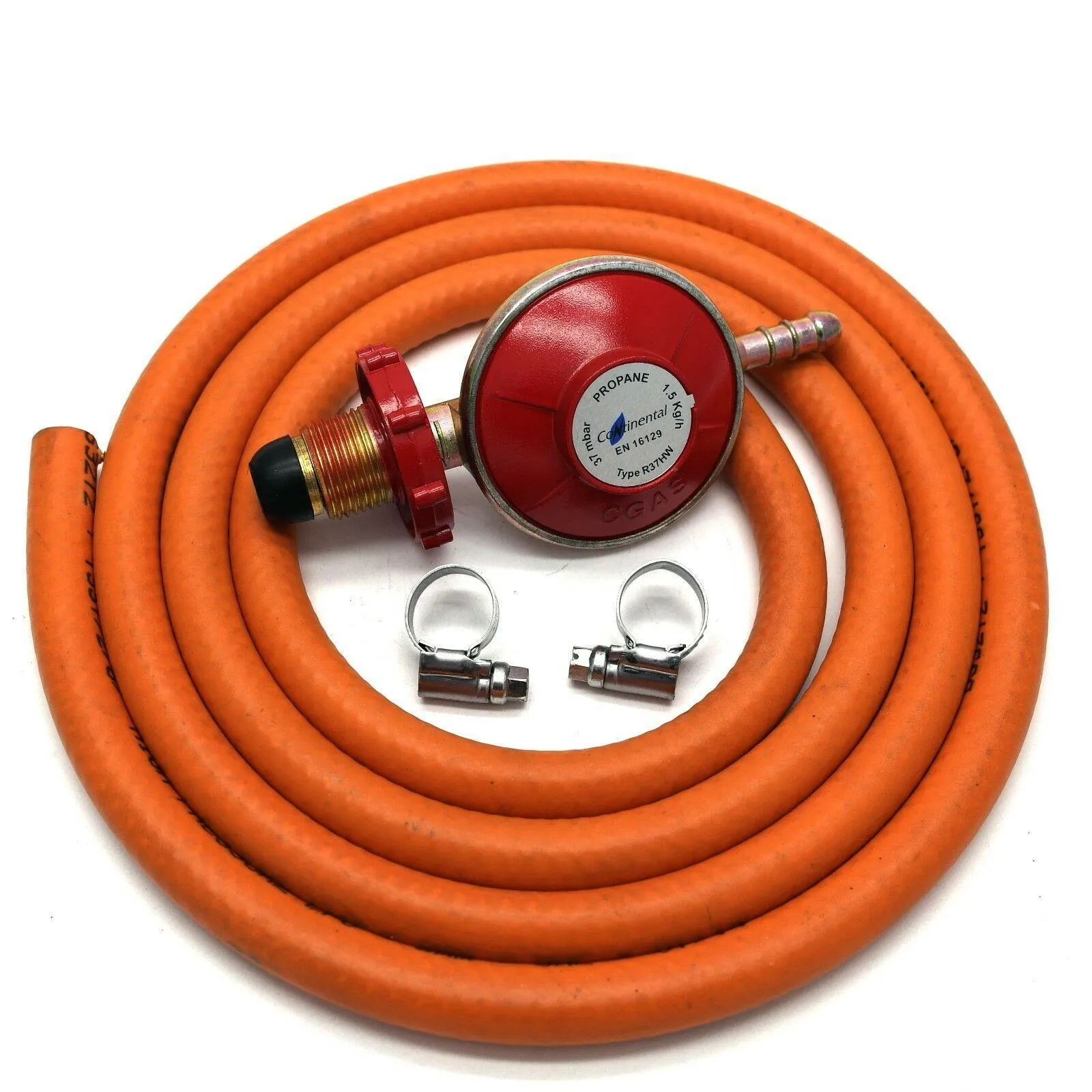 Propane Regulator Hand Wheel & Hose Clip Kit 2 Clips Caravan Gas Bottle Camping