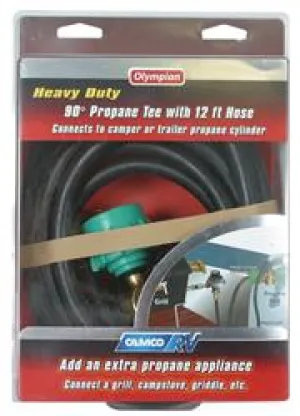 Propane Supply Splitter Camco 59143 Allows Connection of Additional Appliances; Type I ACME Nut x Female Prest-O-Lite (POL) and Male ACME Thread x 1"-20 Male Throwaway Cylinder Thread; 2 Port