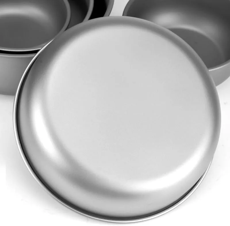 Pure Titanium Dining Bowl, Lightweight And Portable Single-layer Bowl, Suitable For Outdoor Camping And Home Use(700ml)
