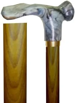 "Right"Contoured Handle Stick/Ashwood Walking Poles, Multicolor