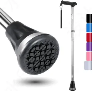 REHAND Walking Cane - Foldable, Adjustable, Collapsible Walking Canes for Men & Women, Heavy Duty All Terrain Tip, with Travel Bag | Walking Sticks for Seniors & Adults