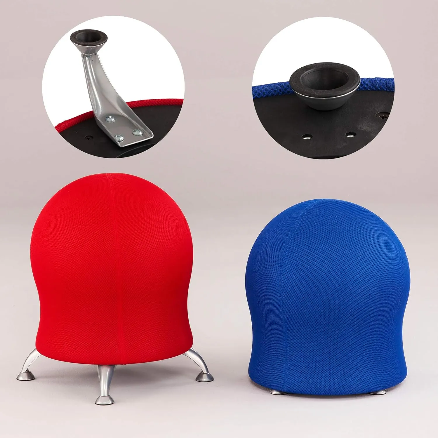 Safco Zenergy Inflatable Chair, Active Seating, Anti-Burst, Ball Chair for Home Office and Classroom, Crimson Mesh