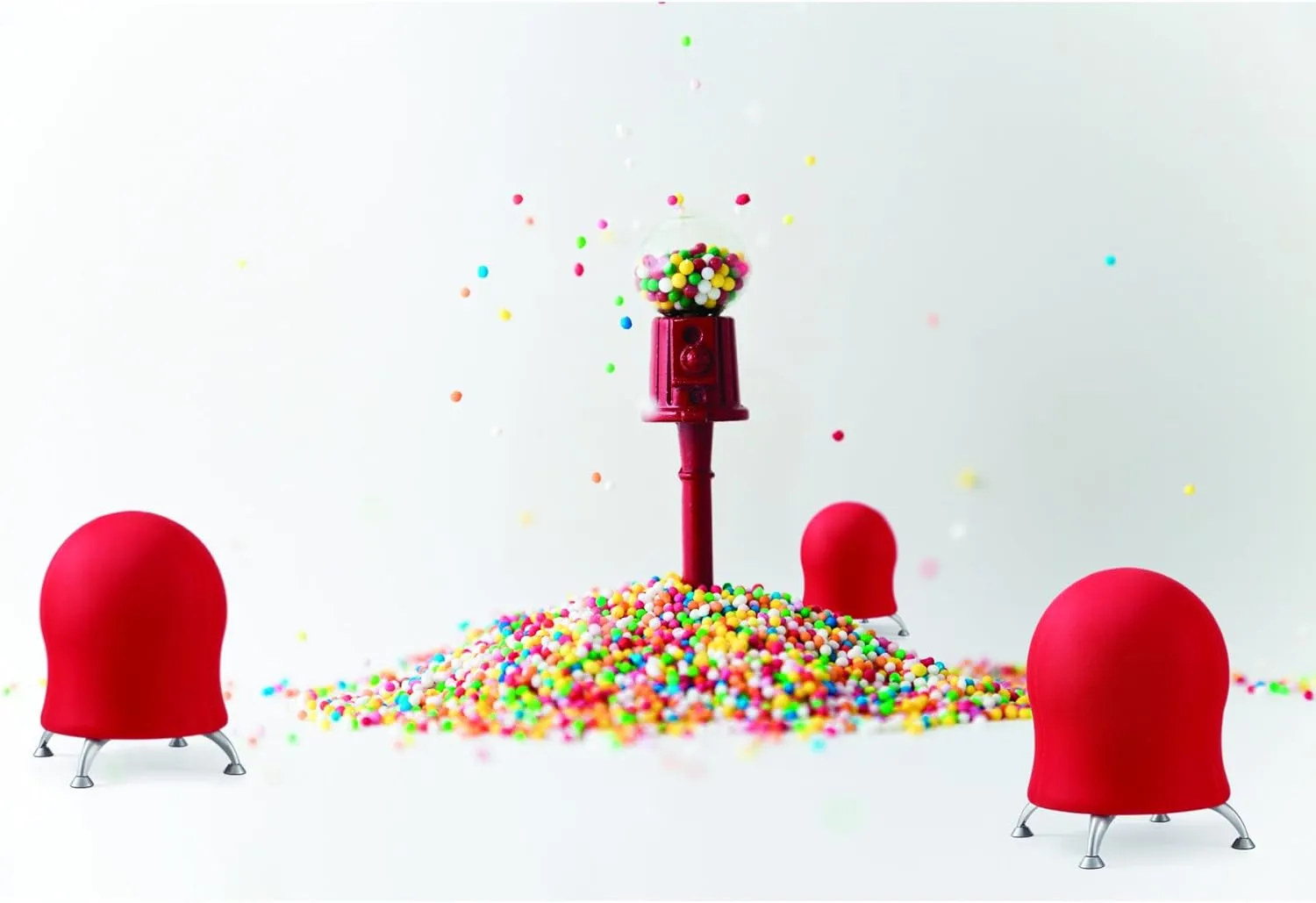 Safco Zenergy Inflatable Chair, Active Seating, Anti-Burst, Ball Chair for Home Office and Classroom, Crimson Mesh