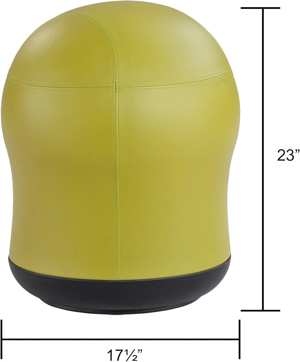 Safco Zenergy Swivel Ball Chair, Anti-Burst, Vinyl Exercise Ball Chair for Home, Office & Classroom, Ideal for K-12, Supports Active Seating, Green Vinyl