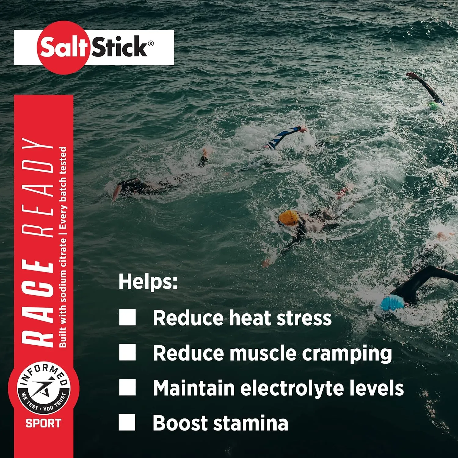 SaltStick Electrolytes with Caffeine - Salt Pills and Electrolytes for Running, Hydration, Leg Cramps Relief, Sports Recovery, Hiking Essentials - Salt, Magnesium, Potassium, Vitamin D3 - 100 Count