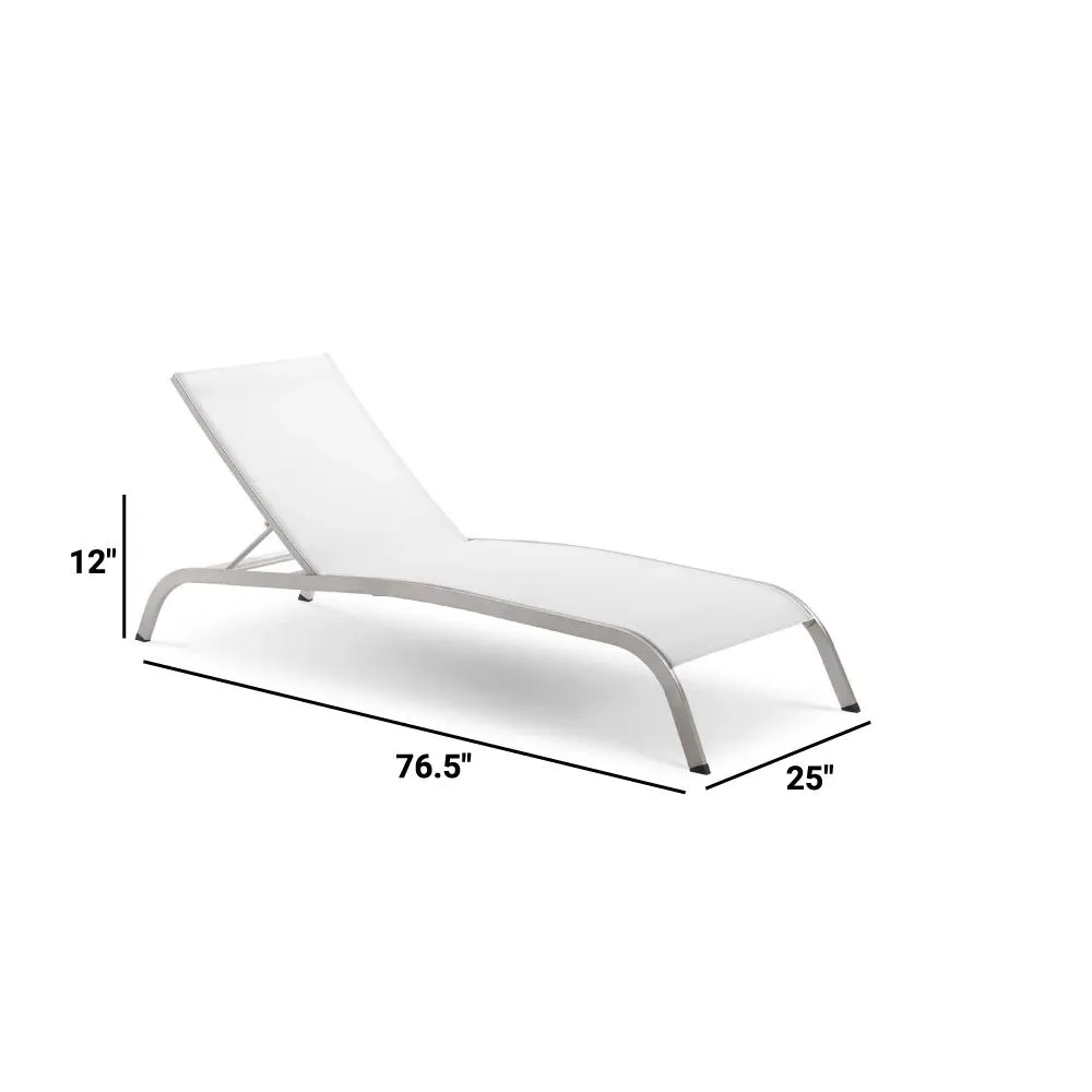 Savannah Outdoor Patio Mesh Chaise Lounge Set of 4