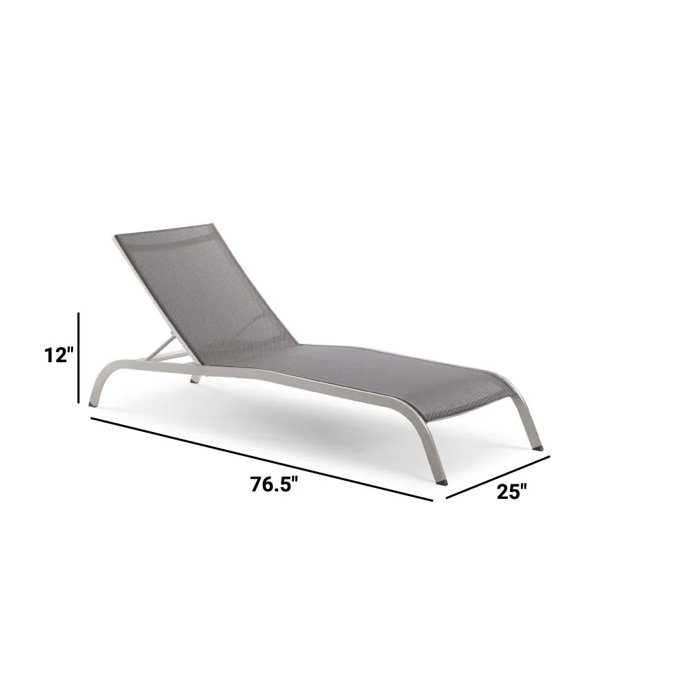 Savannah Outdoor Patio Mesh Chaise Lounge Set of 4