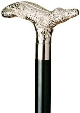 Silver Alligator Brass Stick