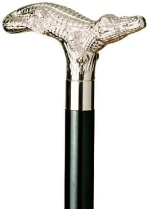 Silver Alligator Brass Stick