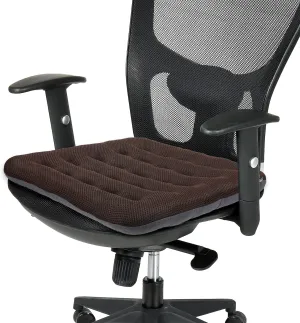 SINOSSO Excellent Support Effect Office Chair Cushion 1 Pack, Luxury Air Mesh Breathable Non-Slip Desk Computer Seat Cushion, Kitchen Dining Room Square Chair Pad (1 Count, Brown)