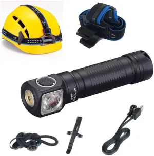SKILHUNT Headlamp Flashlight -FloodLight H04 RC Hi CRI, Compact EDC Waterproof LH351D LED Headlight for Outdoor Camping Tactical Emergency Hands-free (H04 RC High CRI   BL-135 Battery)
