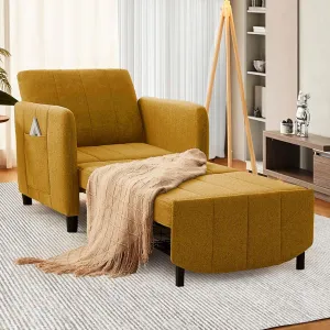 Sleeper Chair 84" Extra Long Convertible Chair Bed Upgraded 3-in-1 to 4-in-1 Pull Out Chair & Single Sofa Bed for Adult Sleeping Chair for Living Room & Small Space