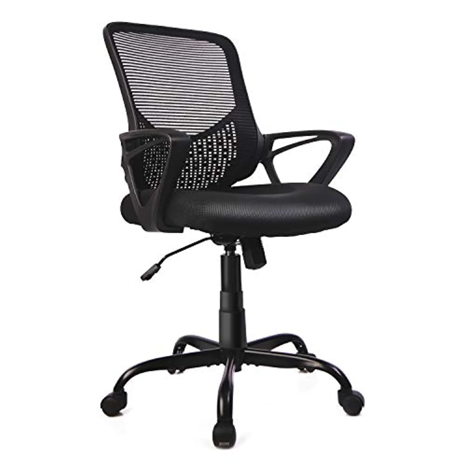 SMUG Home Office Chair, Mid Back Desk Chair Ergonomic Computer Chair Executive Rolling Swivel Height Adjustable Mesh Task Chair with Lumbar Support Armrest (Mesh Back, Black)