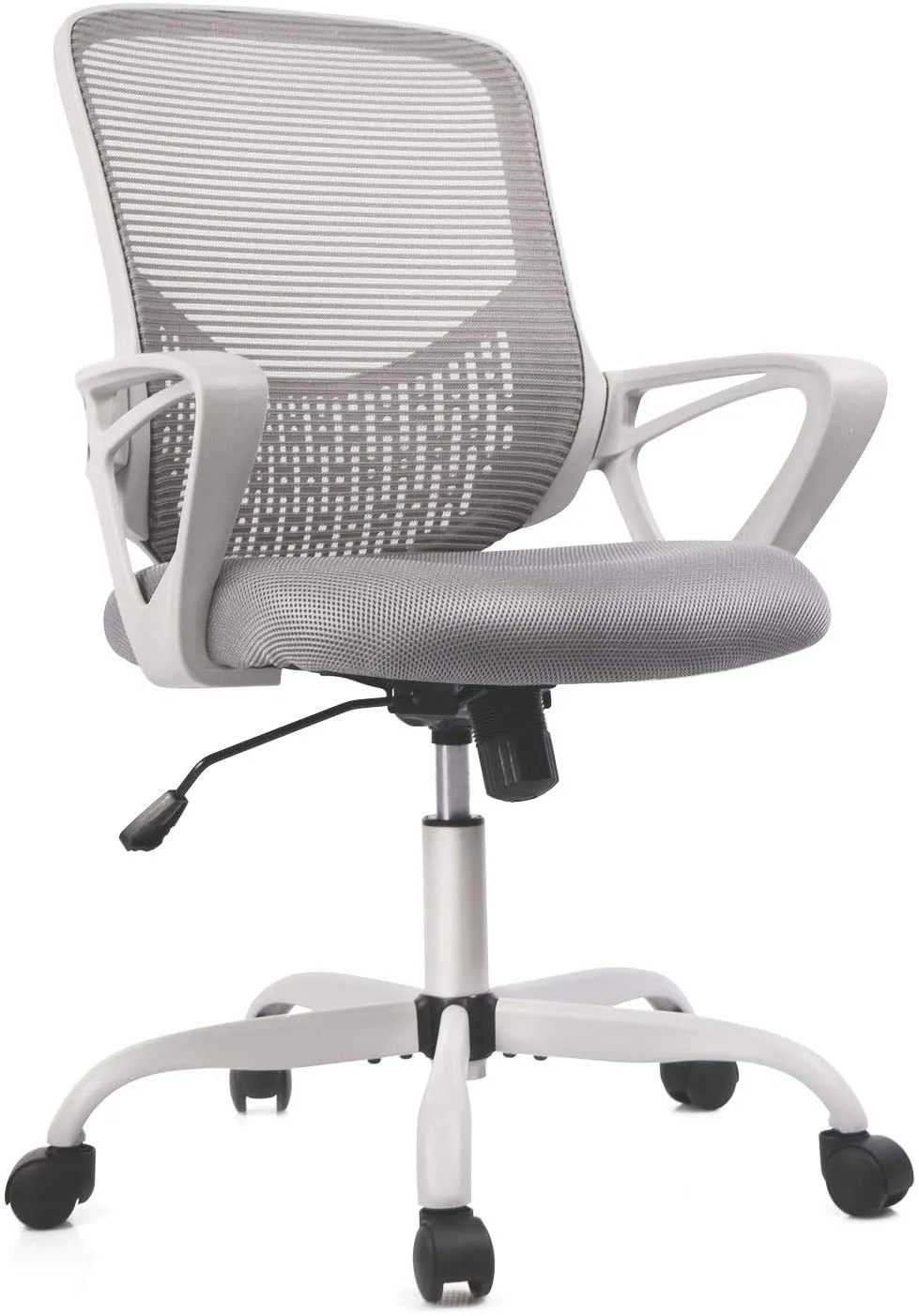 SMUG Home Office Chair, Mid Back Desk Chair Ergonomic Computer Chair Executive Rolling Swivel Height Adjustable Mesh Task Chair with Lumbar Support Armrest (Mesh Back, Black)