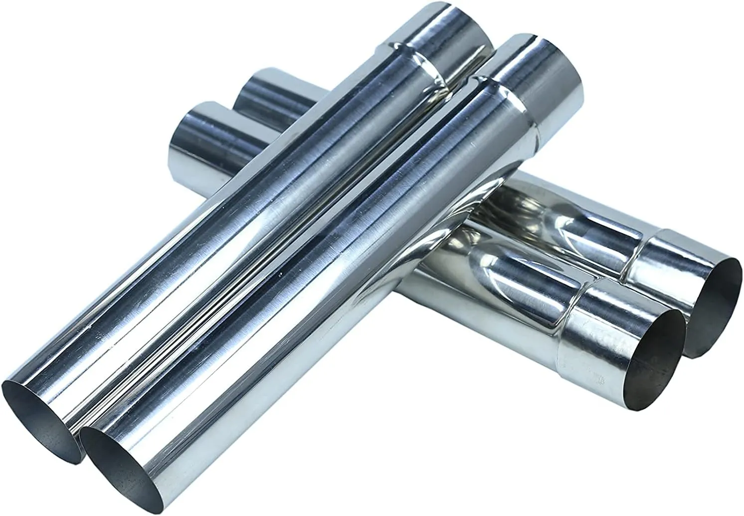 SOLOWILDER Thickness Stove Pipe Stainless Steel 4 Pcs Flue Chimney Extension Diameter 2.36inch/6cm x 36 cm/14.17 in