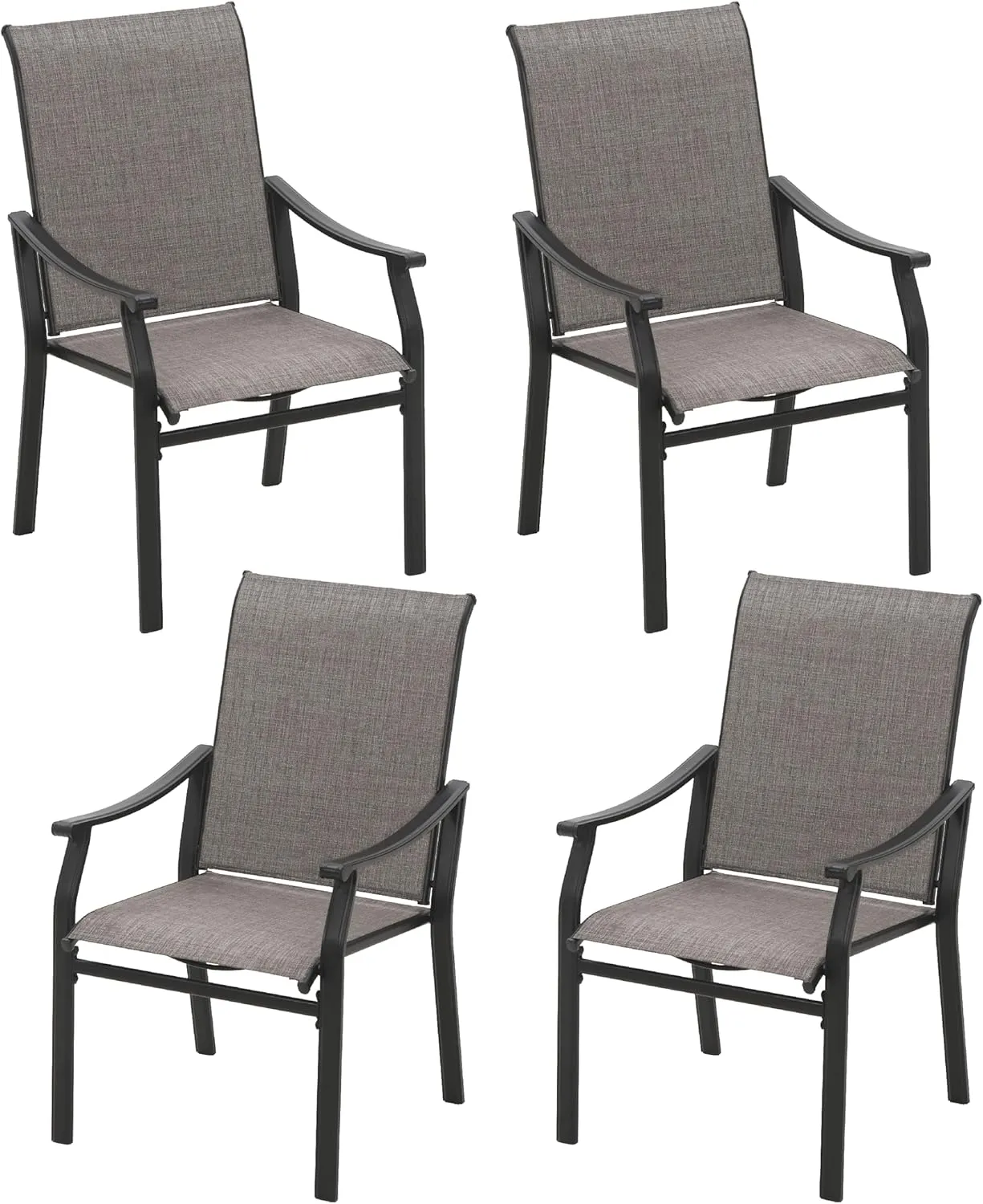 Sophia & William Outdoor Chairs Set of 4, Patio Chairs with Breathable Textilene Fabric and Heavy-Duty Iron Frame, Perfect for Lawn Garden Backyard Deck 350 lbs Capacity