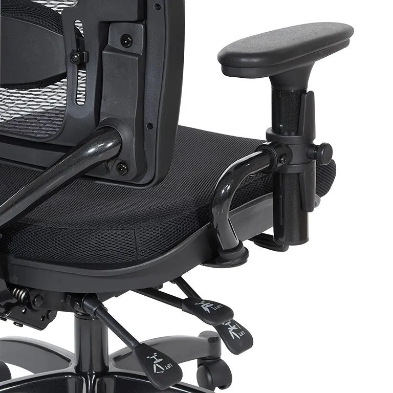 Space Professional Dual Function Ergonomic AirGrid Chair - 6806