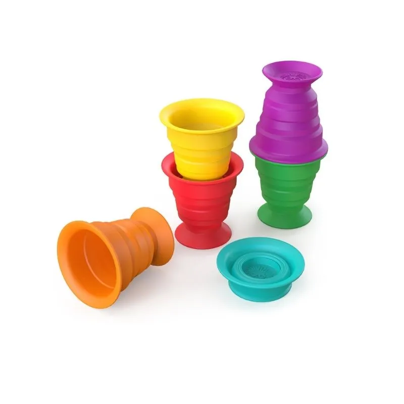 Stack and Squish Cups -  Sensory Stacking Toy