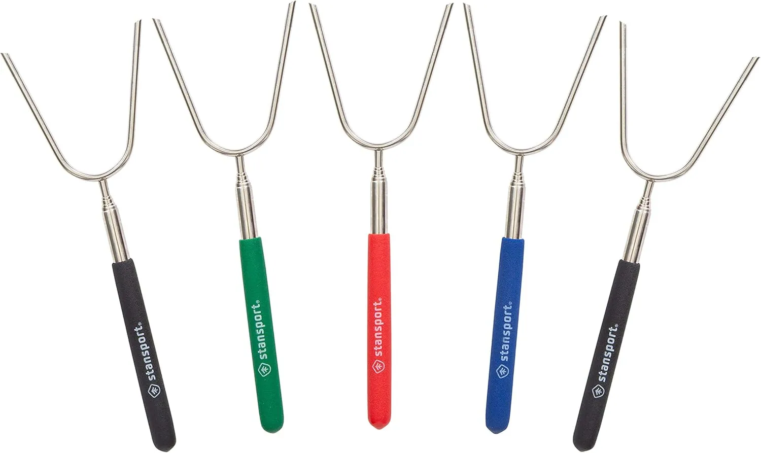 Stansport Stainless Steel Telescoping Forks - 5 Pack
