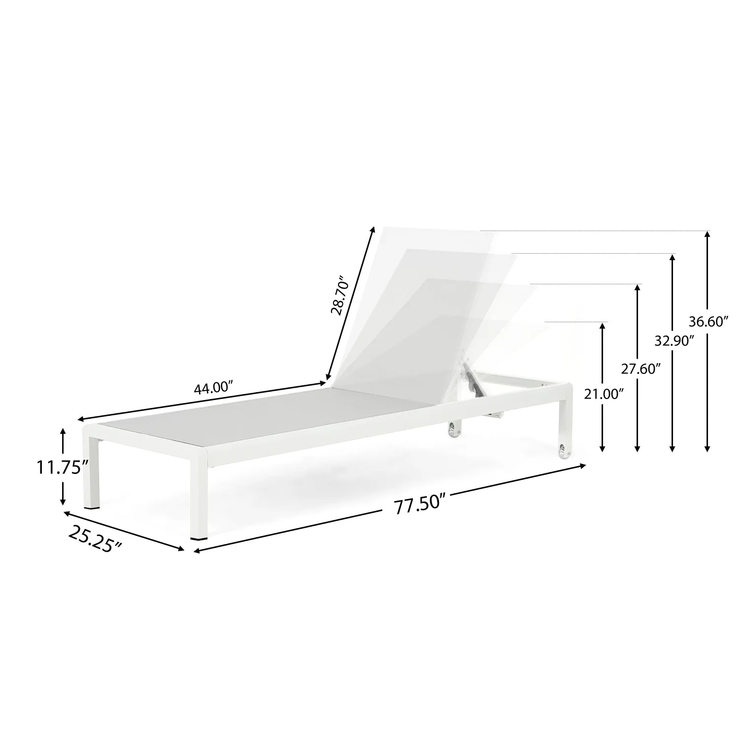 Streamdale Aluminum Outdoor Chaise Lounge Set (2)