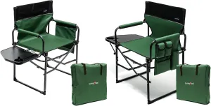 SUNNYFEEL Oversized Camping Directors Chair 2 Pack, Portable Folding Lawn Chairs for Adults Heavy Duty with Side Table,Pocket for Beach, Fishing,Picnic,Concert Outdoor, Foldable Camp Chairs