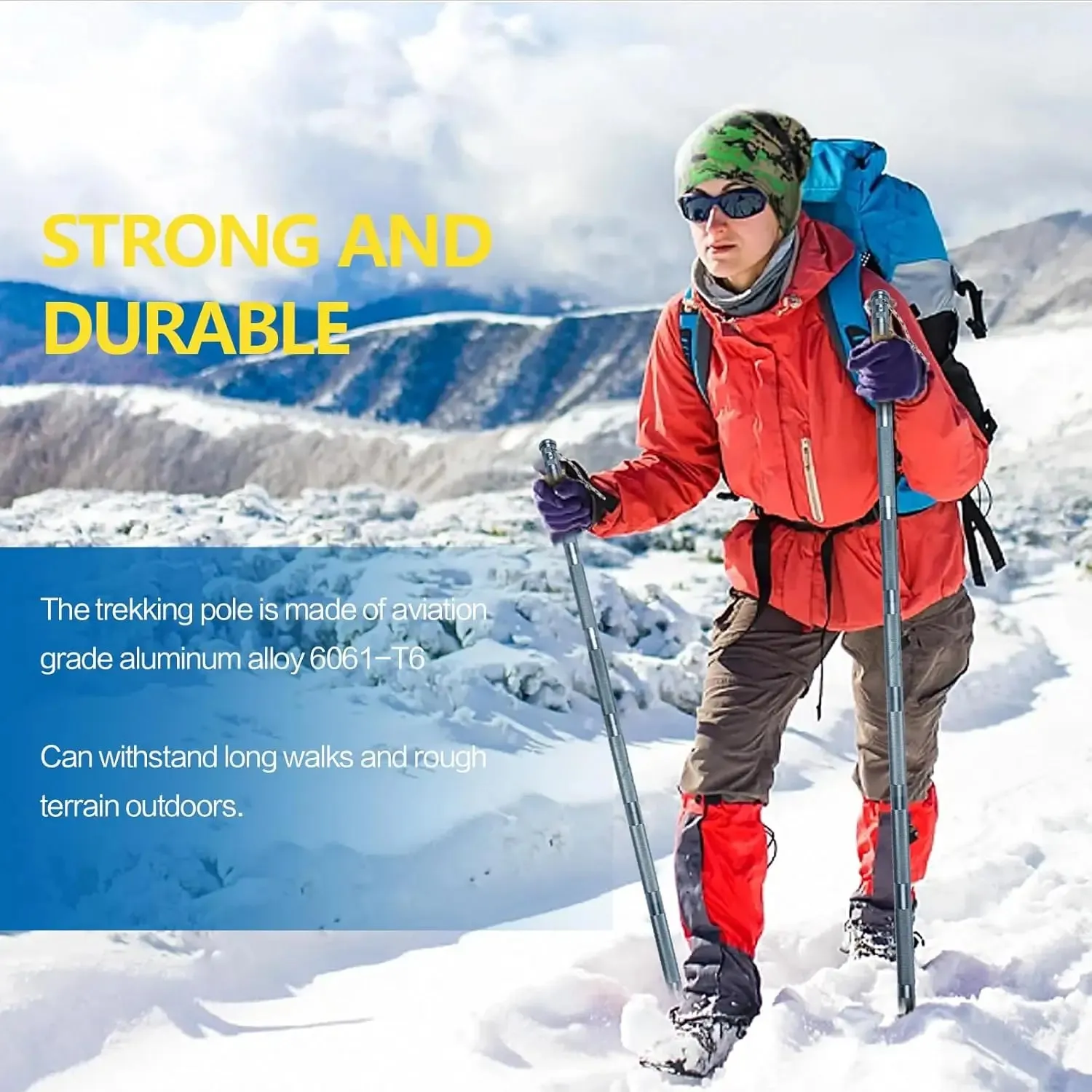 Survival Hiking Stick, Multi-Functional