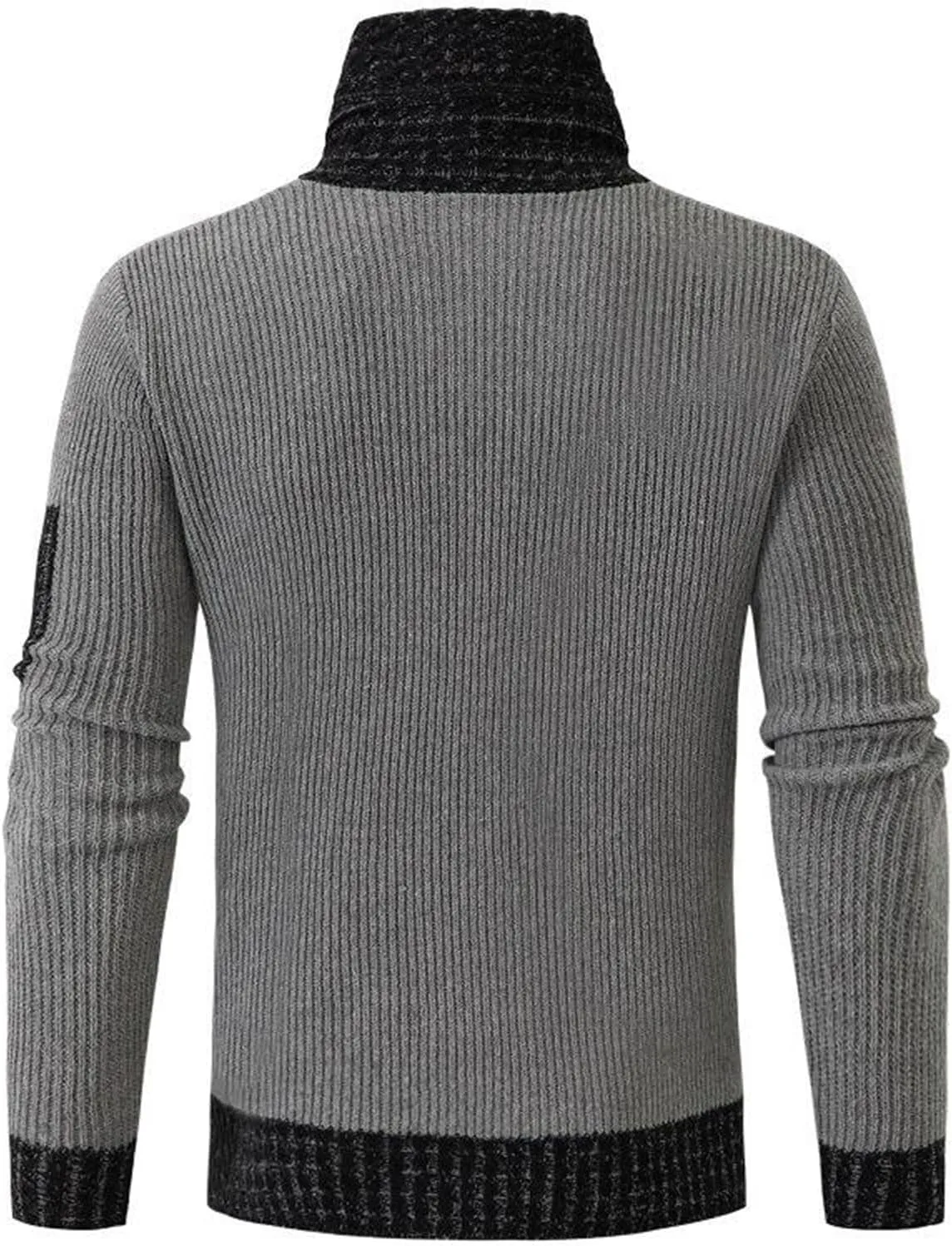 Sweaters for Men with High Neck Scarf Integrated Knitted Pullover Slim Fit Warm Base Knit Shirts Casual Knitwear