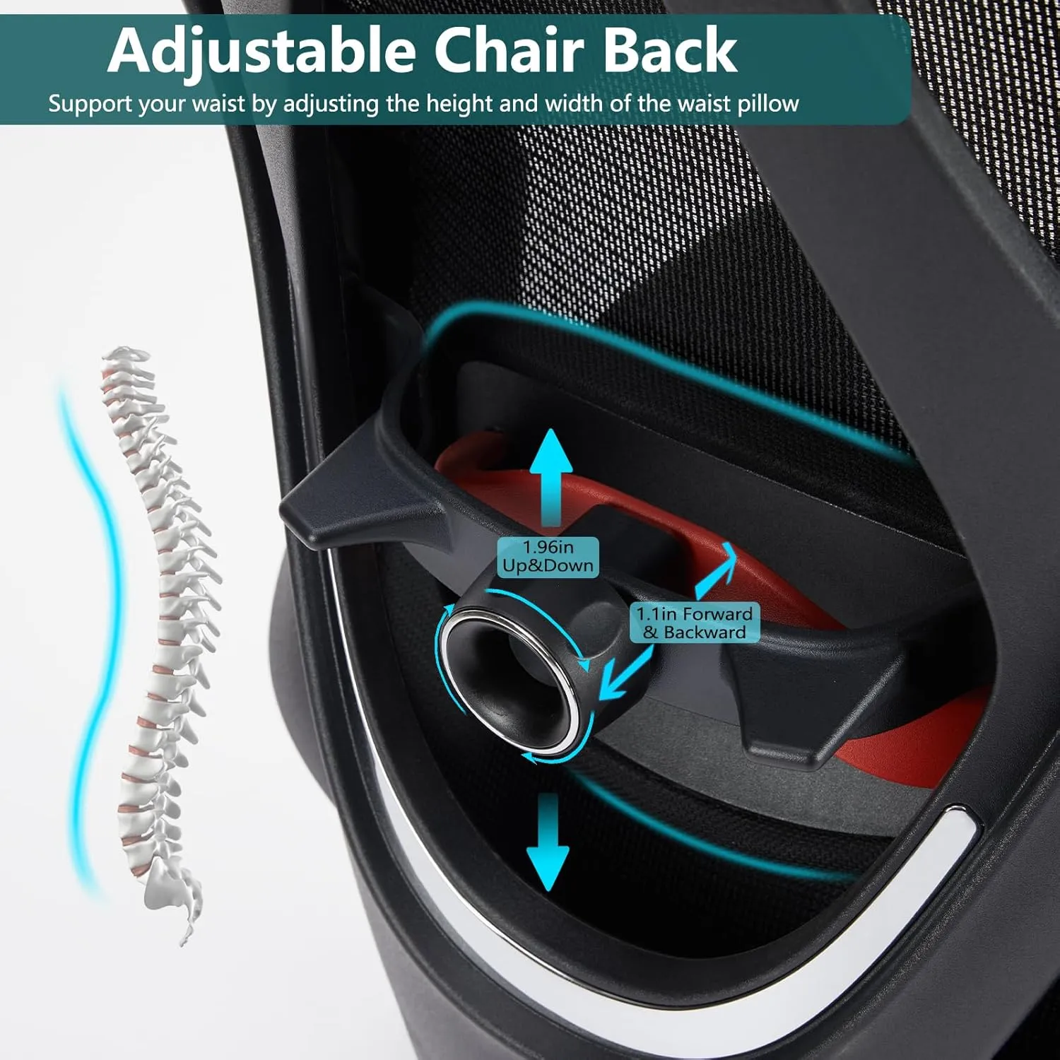 Sweetcrispy Ergonomic High Back Chair, Rolling Work Swivel 135°Tilt Function Big and Tall Computer with Wheels, 2D Armrest Adjustable Lumbar Support & Headres, Modern Black
