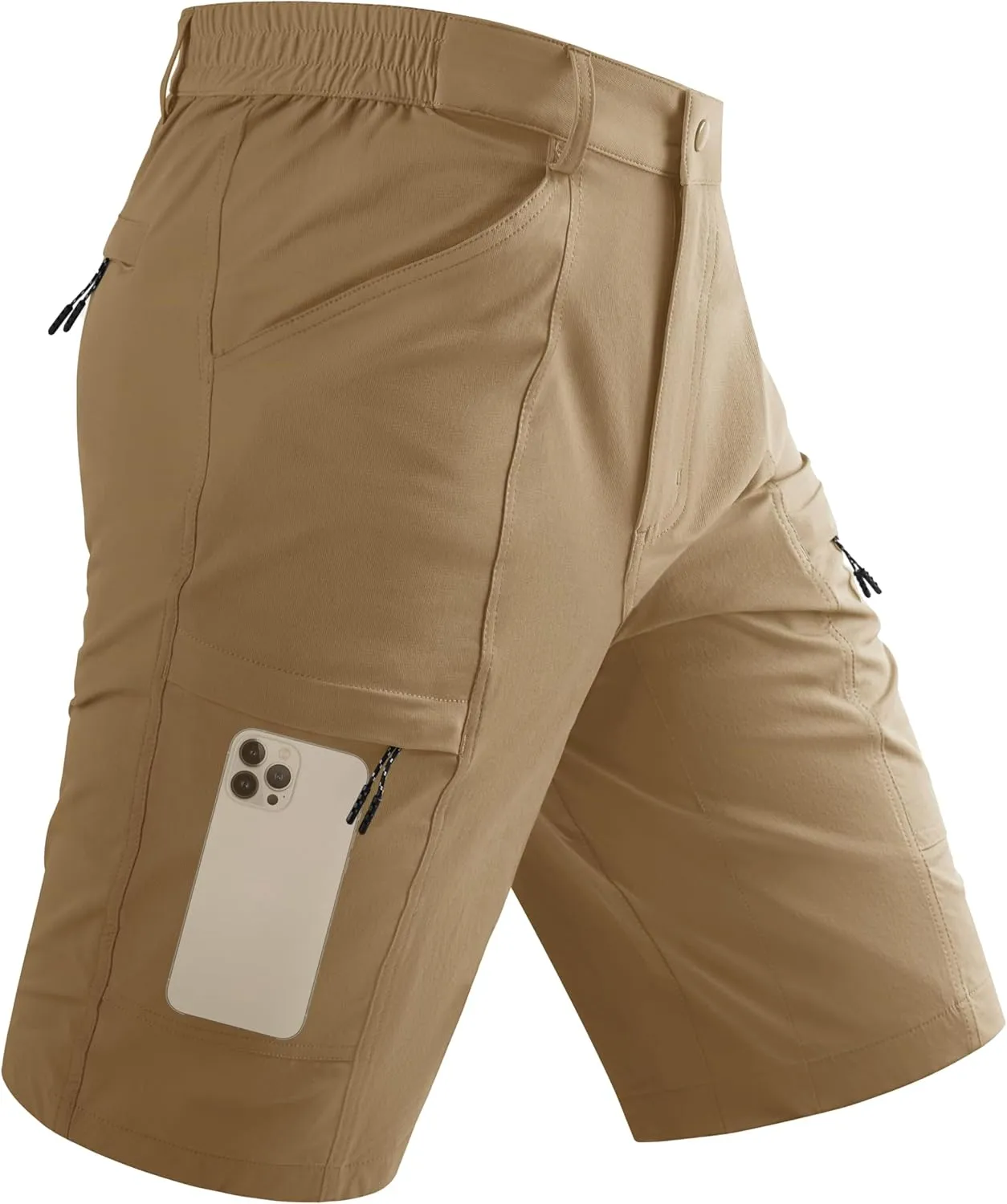 TACVASEN Men's Hiking Cargo Shorts 10" Quick Dry Lightweight Casual Golf Work Shorts with Zipper Pocket Summer Outdoor