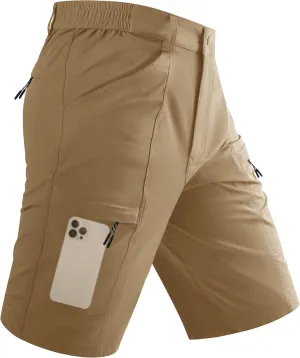 TACVASEN Men's Hiking Cargo Shorts 10" Quick Dry Lightweight Casual Golf Work Shorts with Zipper Pocket Summer Outdoor
