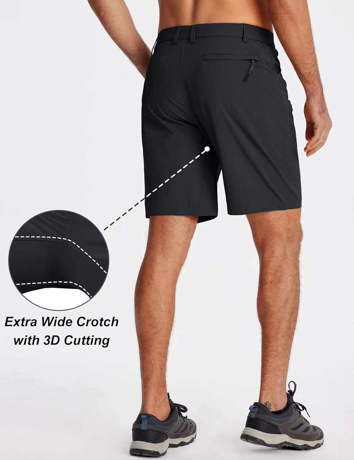 TACVASEN Men's Hiking Cargo Shorts 10" Quick Dry Lightweight Casual Golf Work Shorts with Zipper Pocket Summer Outdoor