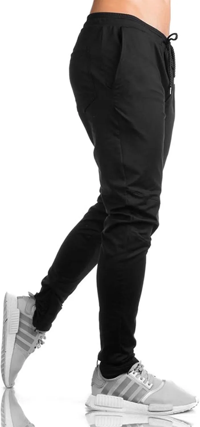 TBMPOY Men's Tapered Joggers Workout Athletic Running Sweatpants Slim Fit Drawstring Pants with Pockets