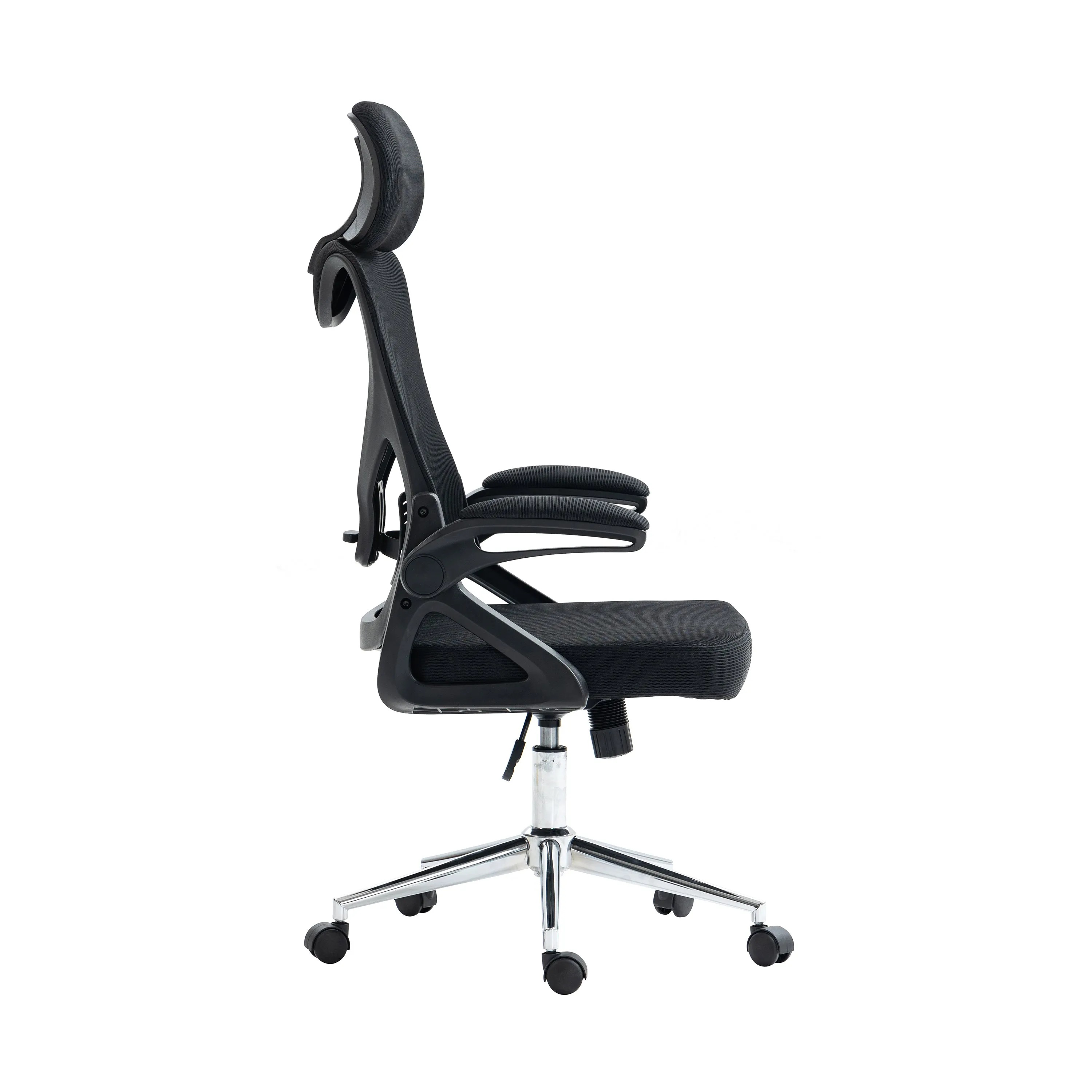 Techni Mobili Essential Ergonomic Office Chair with Headrest and Lumbar Support - Black|Chaise de bureau ergonomique Essential de Techni Mobili avec appuie-tête et soutien lombaire - noire