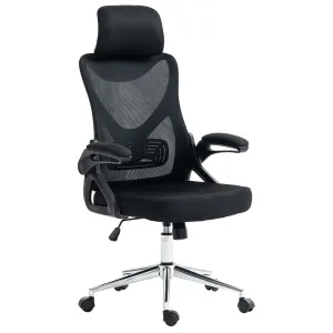 Techni Mobili Essential Ergonomic Office Chair with Headrest and Lumbar Support - Black|Chaise de bureau ergonomique Essential de Techni Mobili avec appuie-tête et soutien lombaire - noire