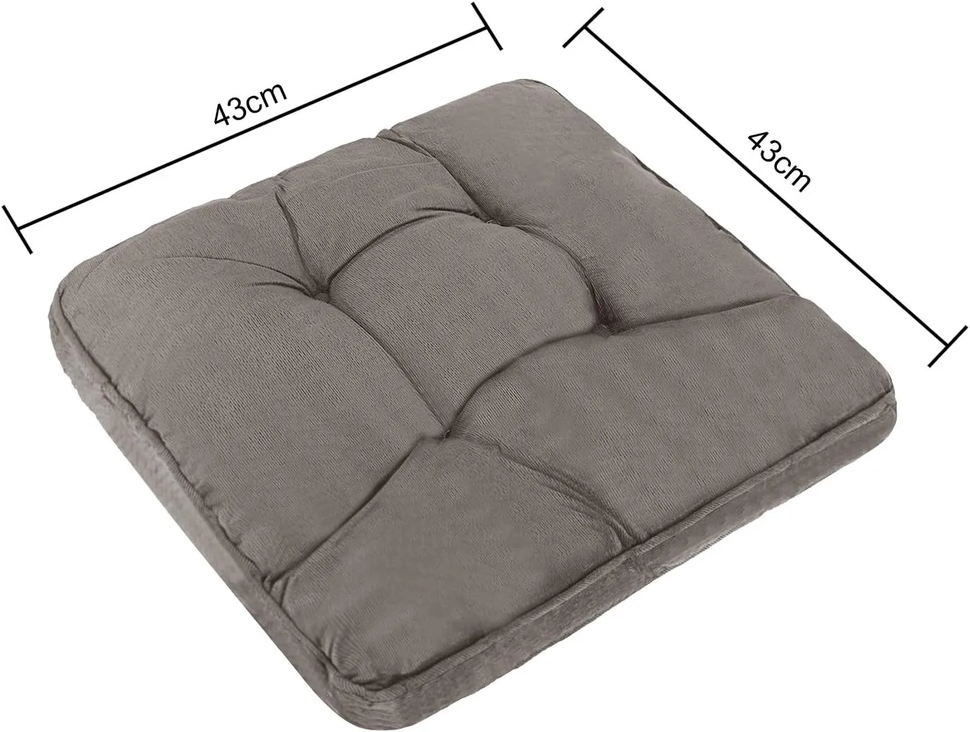 Thicken Soft Chair Cushion Lumbar Pad Square Cotton Tatami Seat Cushion Nonslip Seat Pad Cover Back Cushion for Car Home Office Dining Room Indoor Outdoor Kitchen Outside Desk Cushion Pillow