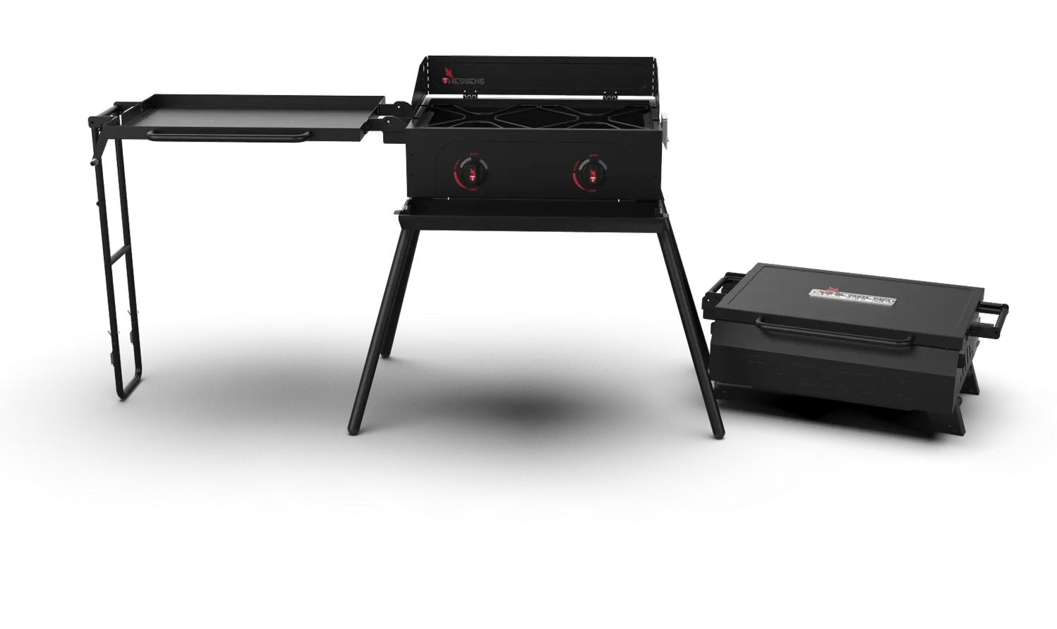 Thiessens 2-Burner Portable Camp Stove with Folding Prep Station