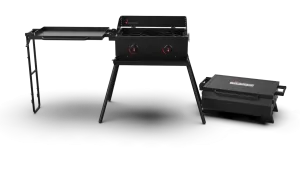 Thiessens 2-Burner Portable Camp Stove with Folding Prep Station