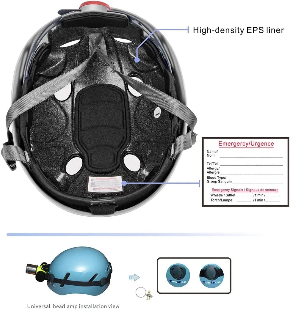 Tontron Adult Hiking Climbing Caving Work Helmet