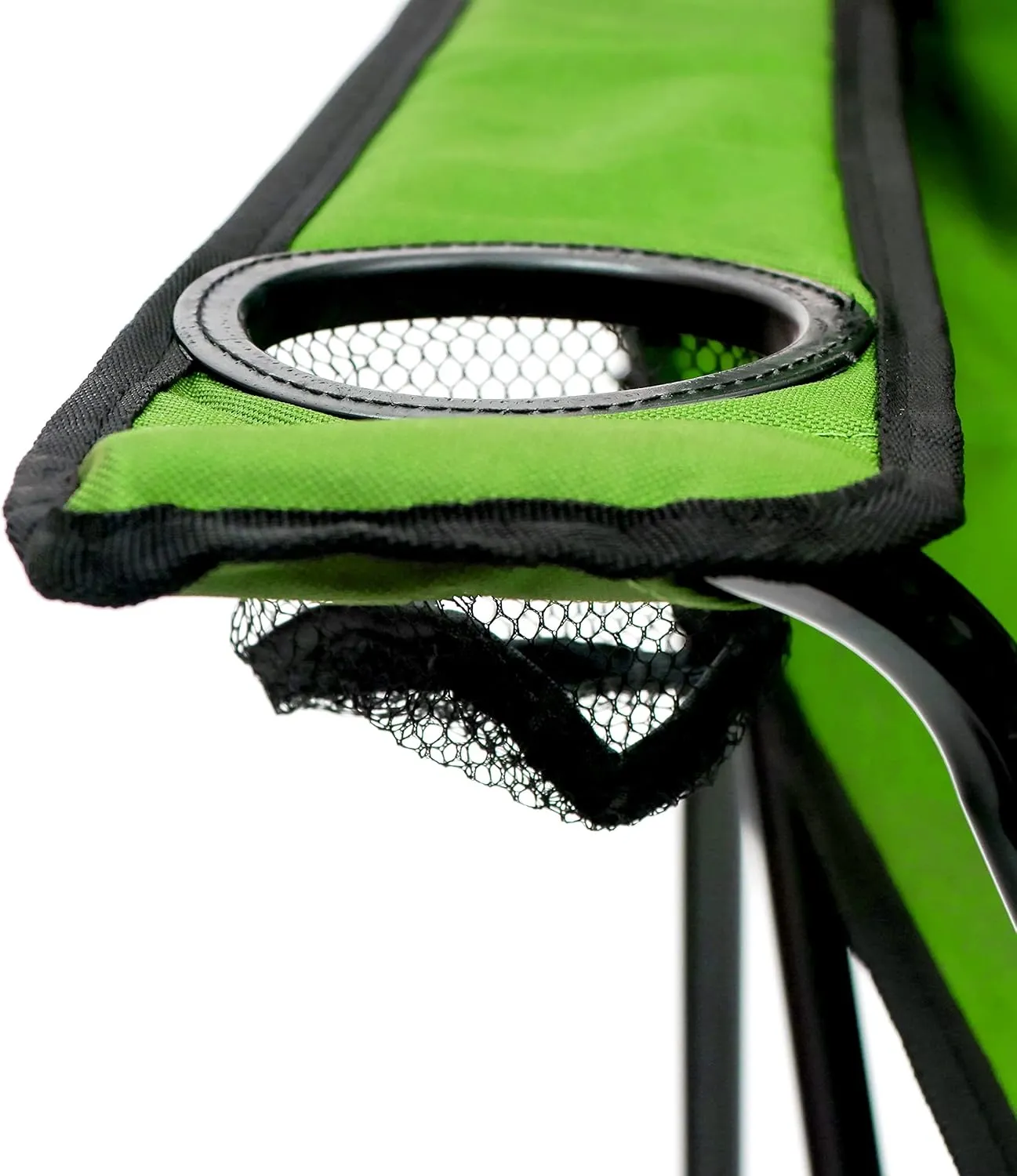 Trademark Innovations Folding Outdoor Beach Camp Chair, 18" L x 31" W x 32" H, Lime