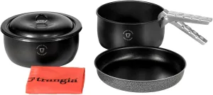 TRANGIA Tundra 3 Non-Stick Camping Cook Pot Set,All Grey,One Size,TRTUNDRA3