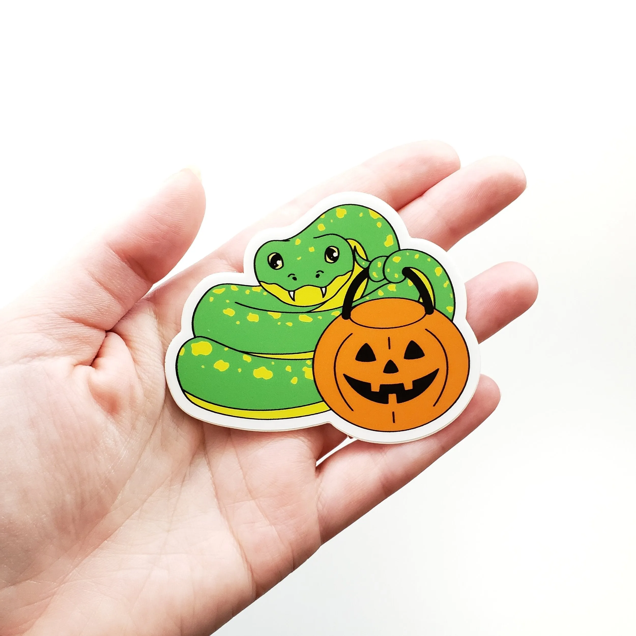 Trick-or-Treat Snake vinyl sticker