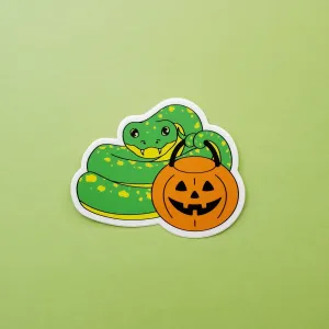 Trick-or-Treat Snake vinyl sticker