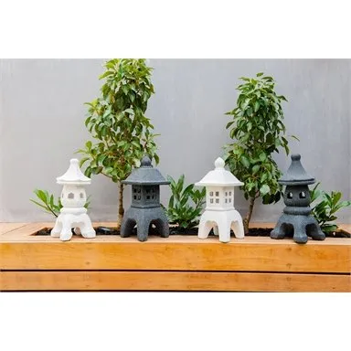 Tuscan Path White Square / Round Oriental Lantern
